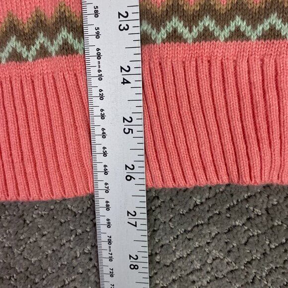 Talbot Sweater Women's 2X Pink Fair Isle Crewneck Merino wool Blend Crew Plus - Picture 9 of 9
